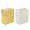 6 Packs: 13 ct. (78 total) Medium Gold & White Polka Dot Gift Bag Value Pack by Celebrate It™